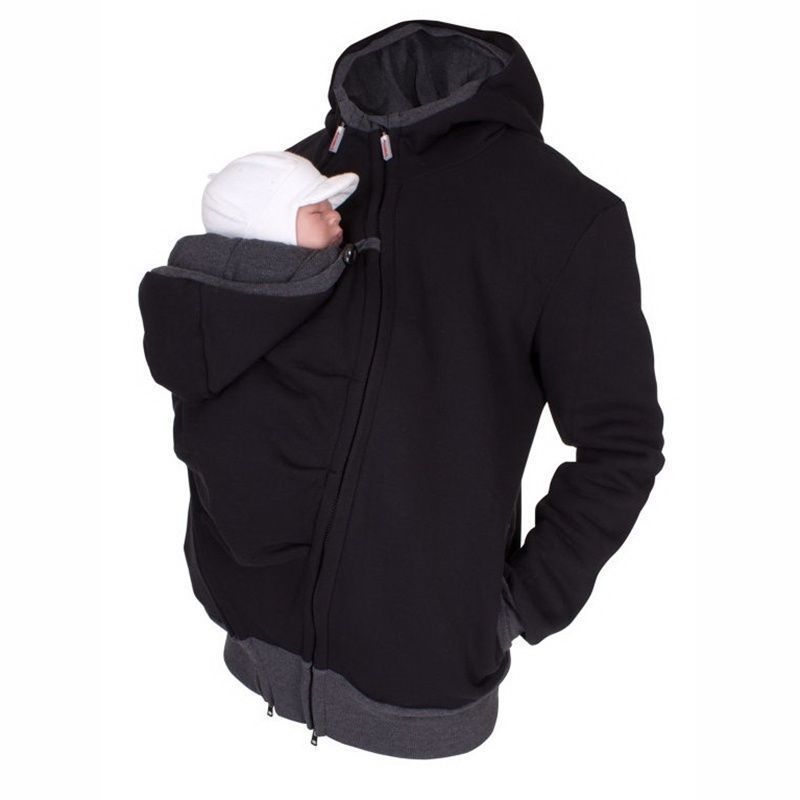 2-in-1 Kangaroo Dad Hoodie – Baby Carrier & Casual Sweater for Fathers