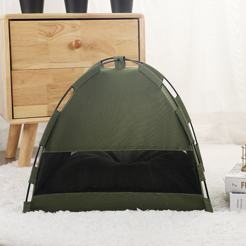 Cat Tent Bed & Dog House – Portable Indoor Pet Nest with Cushion