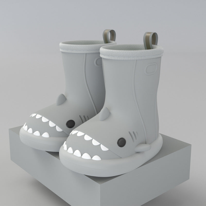 Shark Design Kids Rain Boots – Waterproof Rubber Shoes for Boys & Girls