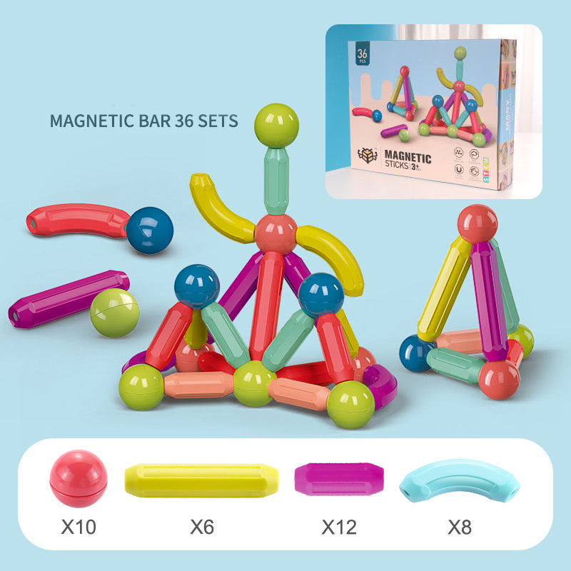 Magnetic Stick Building Blocks – STEM Educational Construction Toy for Kids