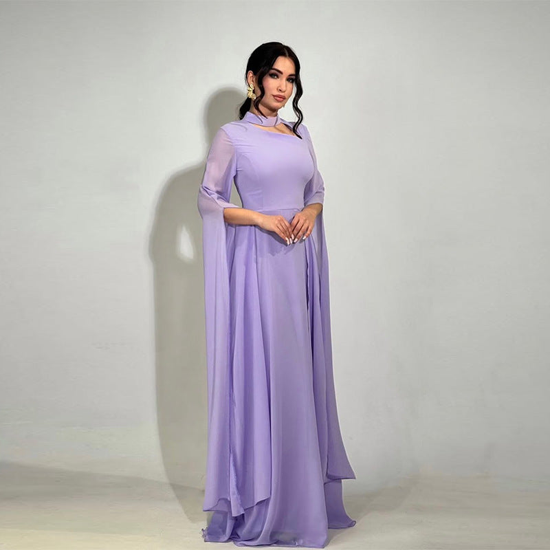 Women’s Slim-Fit Long Sleeve Maxi Dress – Elegant Bodycon Evening Party Wear