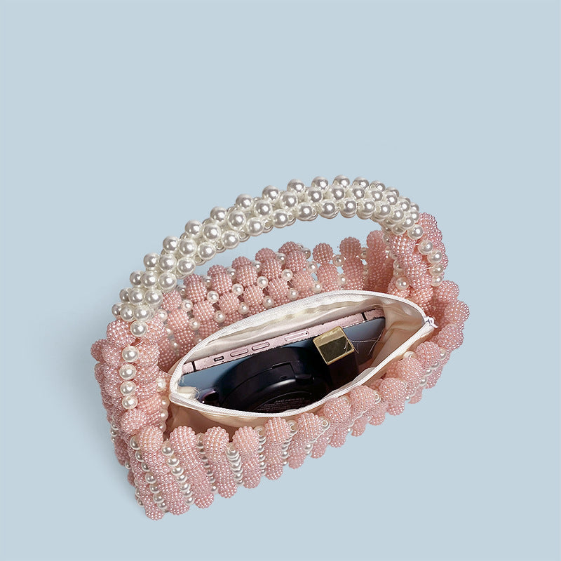 Waxberry Pearl Handmade Beaded Handbag – Luxury Evening & Party Purse