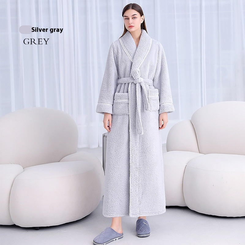 Women’s Plus Size Plush Bathrobe – Warm Winter Lounge Wear
