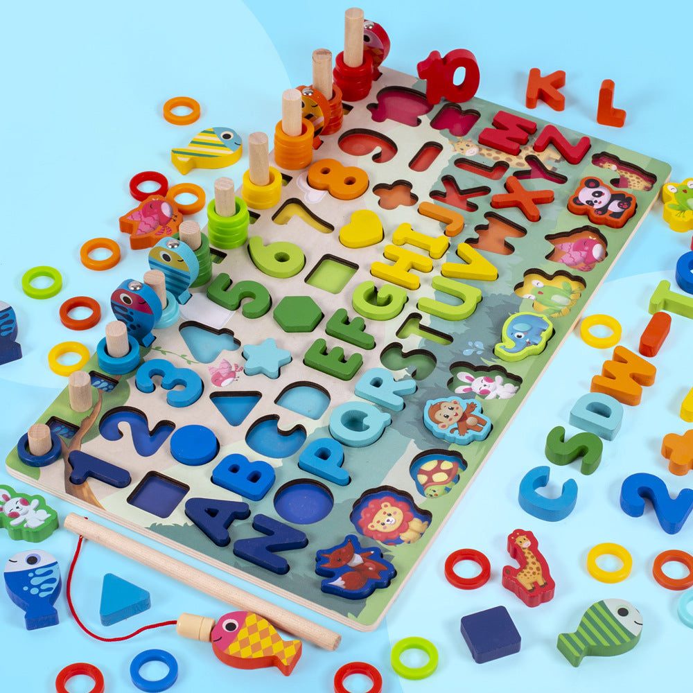 3D Alphabet & Number Puzzle Board – Montessori Early Learning Toy for Kids