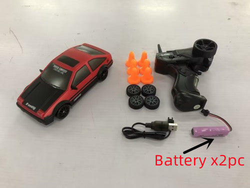 2.4G 4WD Drift RC Car – Remote Control Racing Car with LED Lights & Extra Tires for Kids