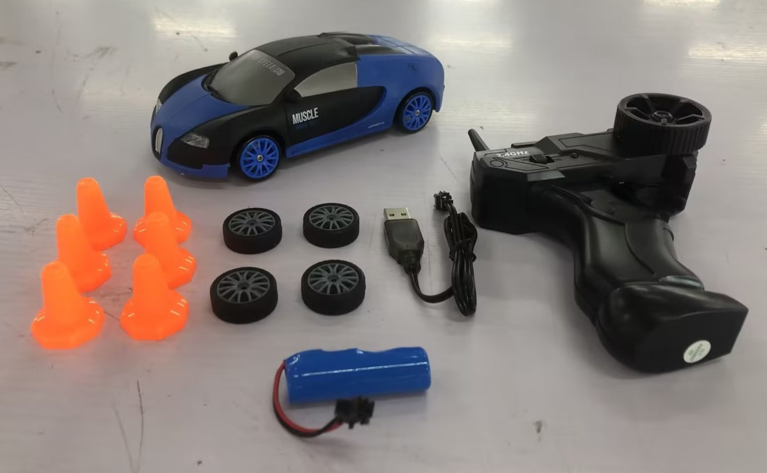 2.4G 4WD Drift RC Car – Remote Control Racing Car with LED Lights & Extra Tires for Kids