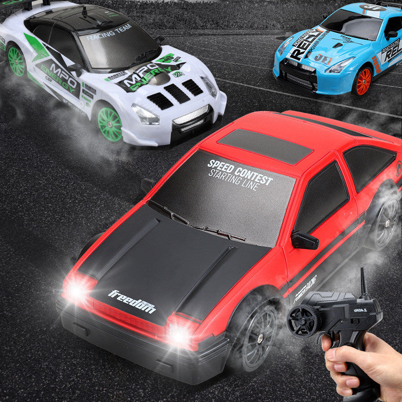 2.4G 4WD Drift RC Car – Remote Control Racing Car with LED Lights & Extra Tires for Kids