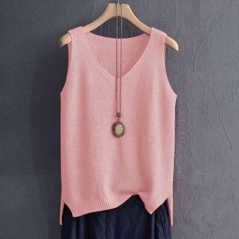 Loose Vest Women's Summer Knitted Bottoming Shirt T-shirt Inner Wear Blouse