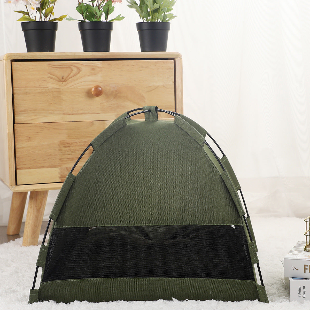 Cat Tent Bed & Dog House – Portable Indoor Pet Nest with Cushion