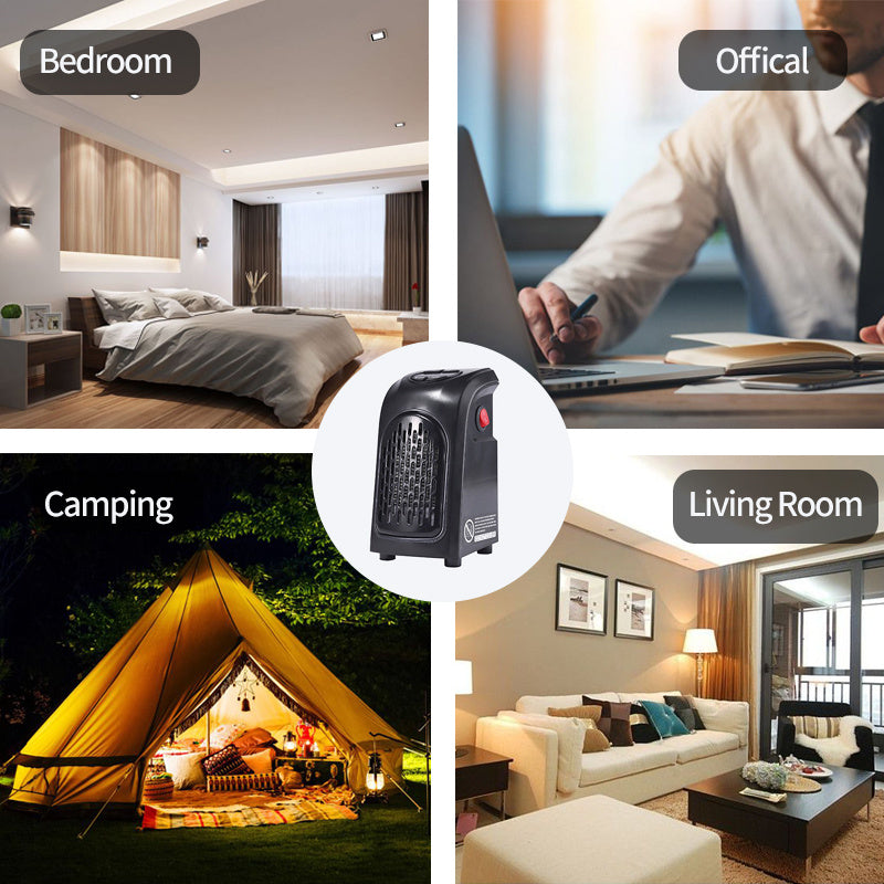 Mini Electric Room Heater Fan – Portable Plug-in Ceramic Air Warmer