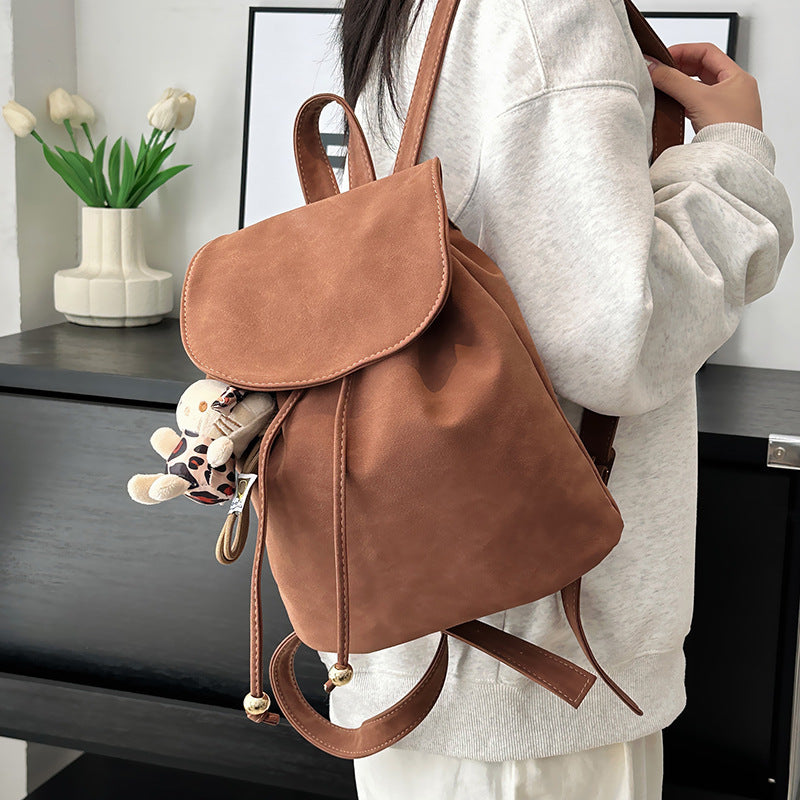 Retro Fashion Casual Women’s Backpack – Soft PU Leather Shoulder Bag