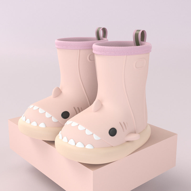 Shark Design Kids Rain Boots – Waterproof Rubber Shoes for Boys & Girls