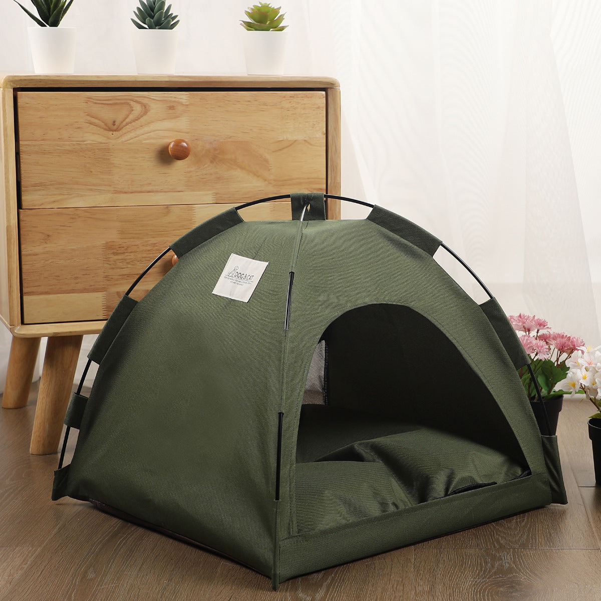 Cat Tent Bed & Dog House – Portable Indoor Pet Nest with Cushion