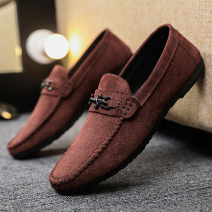 Waterproof Leather Men’s Loafers – Casual Slip-On Sports Shoes