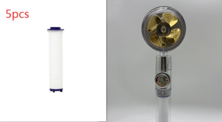 360° Rotating High Pressure Shower Head with Fan – Water Saving Spa Spray Nozzle
