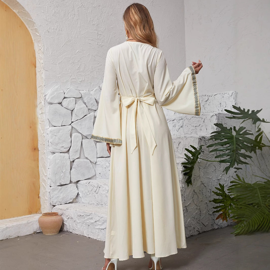 Women’s Boho Long Sleeve Maxi Dress – Elegant Flowy Evening Wear