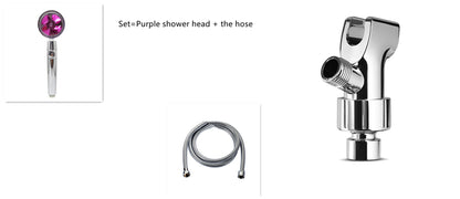 360° Rotating High Pressure Shower Head with Fan – Water Saving Spa Spray Nozzle