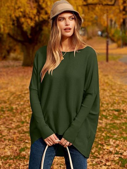 Women’s Long-Sleeved Loose Casual T-Shirt – Oversized Fall & Winter Top