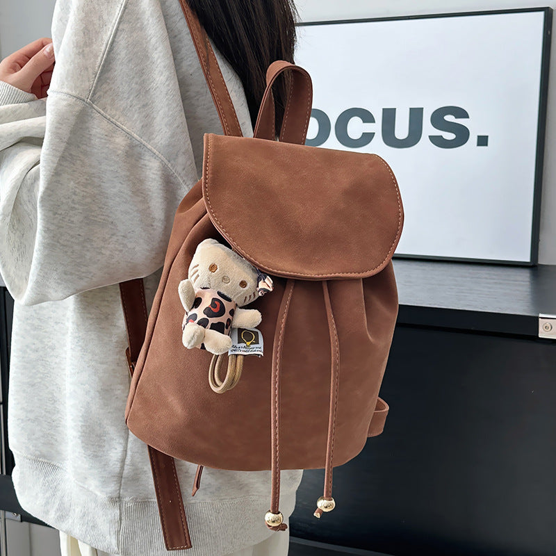 Retro Fashion Casual Women’s Backpack – Soft PU Leather Shoulder Bag