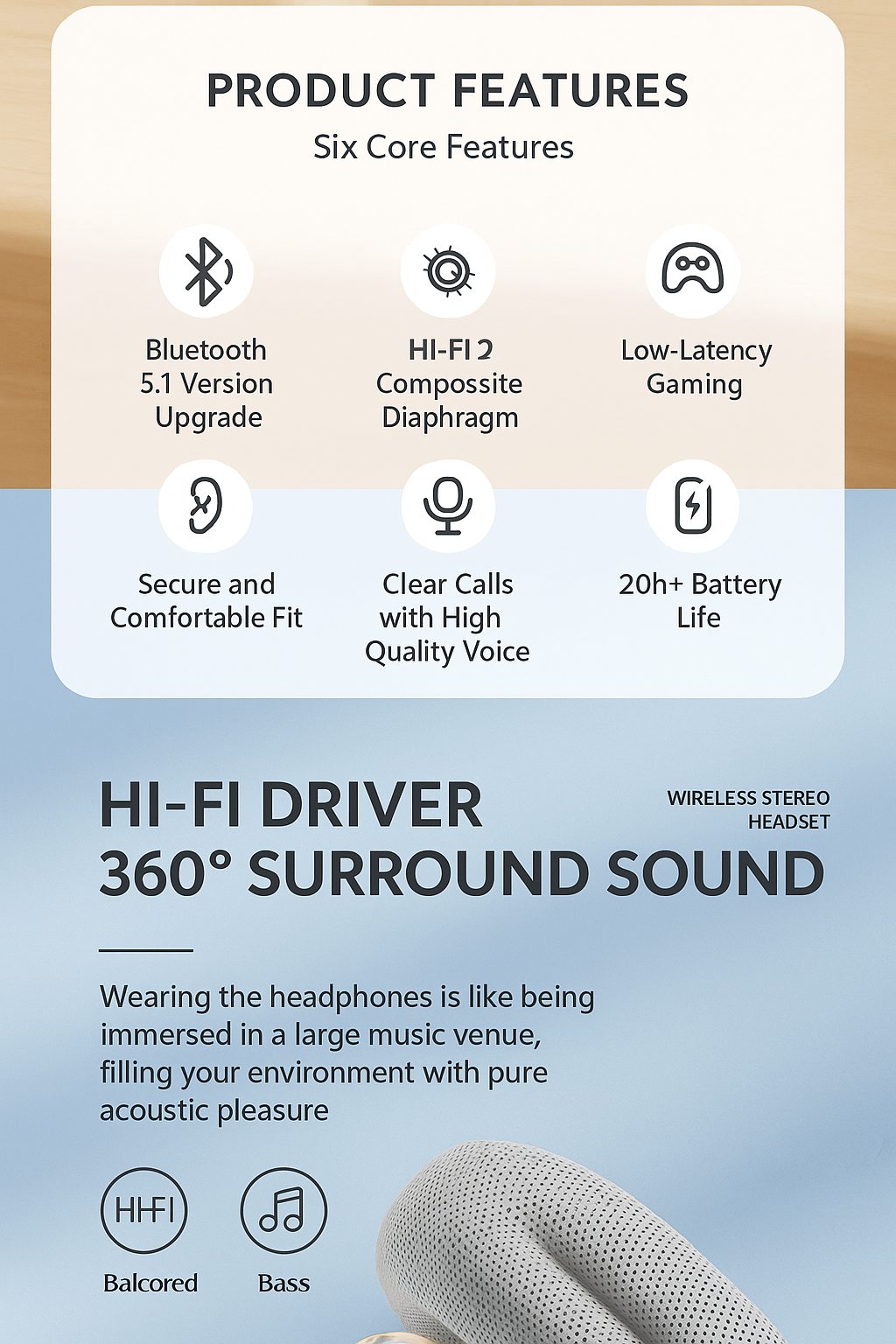 ProMax Wireless Bluetooth Headphones