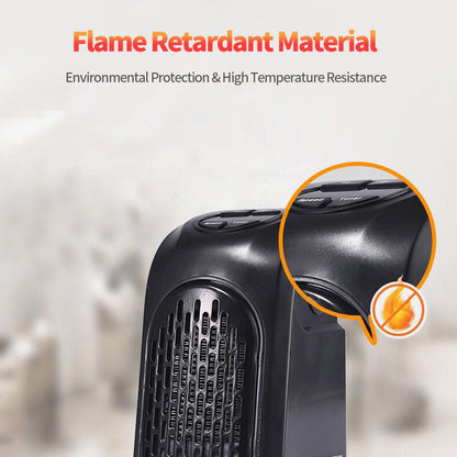 Mini Electric Room Heater Fan – Portable Plug-in Ceramic Air Warmer