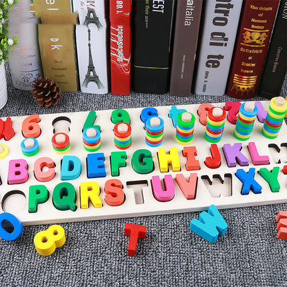 3D Alphabet & Number Puzzle Board – Montessori Early Learning Toy for Kids