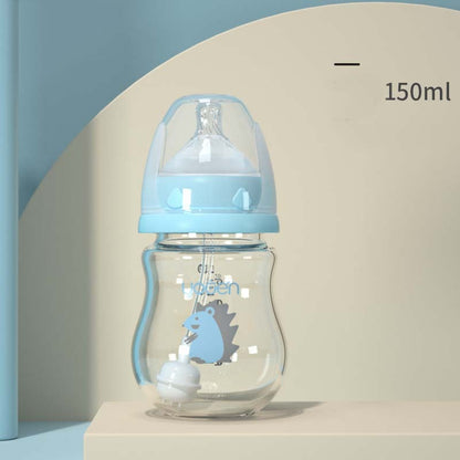 Anti-Scalding Baby Bottle with Silicone Sleeve – Insulated Feeding Bottle for Newborns & Toddlers