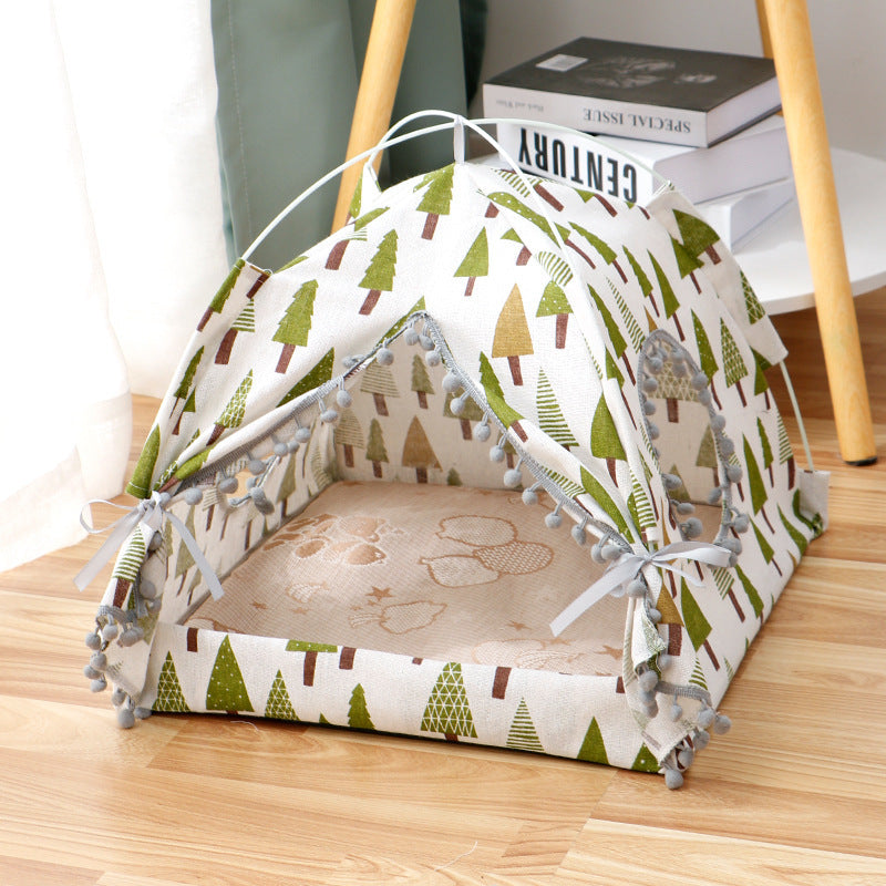 Cat Tent House – Enclosed Pet Bed for Cats & Small Pets