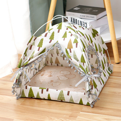 Cat Tent House – Enclosed Pet Bed for Cats & Small Pets