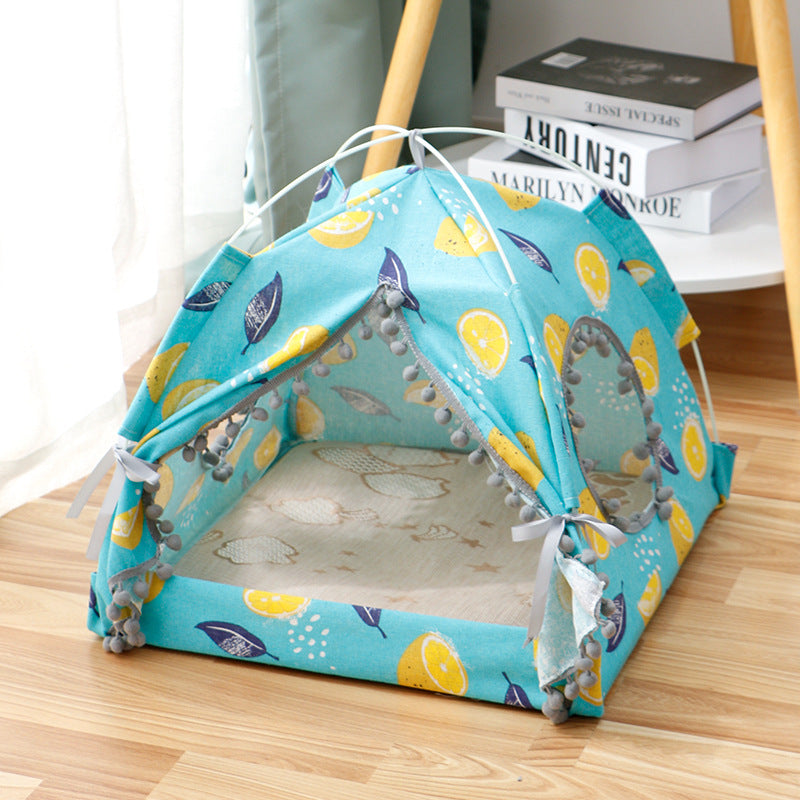 Cat Tent House – Enclosed Pet Bed for Cats & Small Pets
