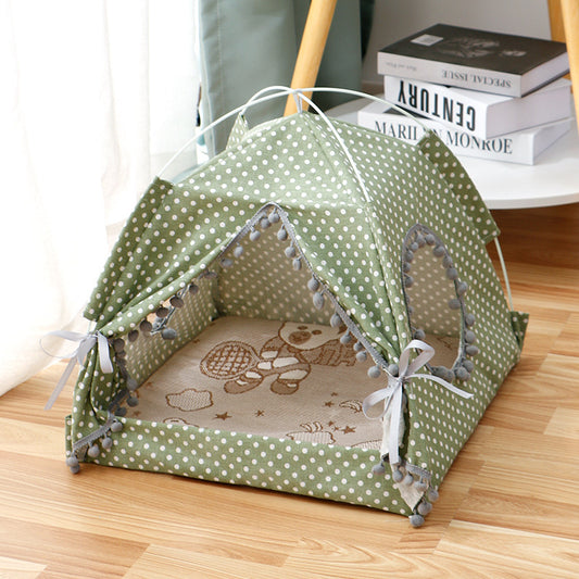 Cat Tent House – Enclosed Pet Bed for Cats & Small Pets