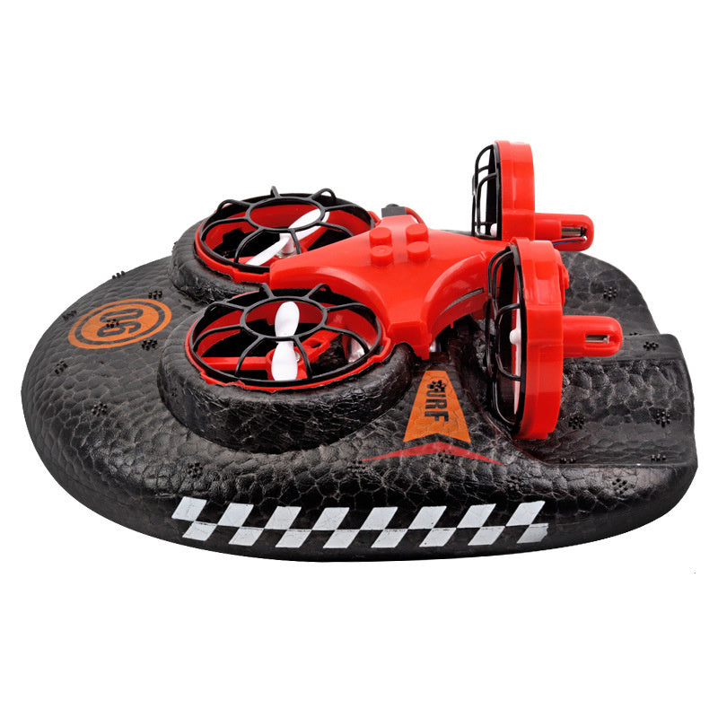 3-in-1 RC Boat Hovercraft Drone – Water, Land & Air Multi-Function Tumbling Stunt Mini Quadcopter