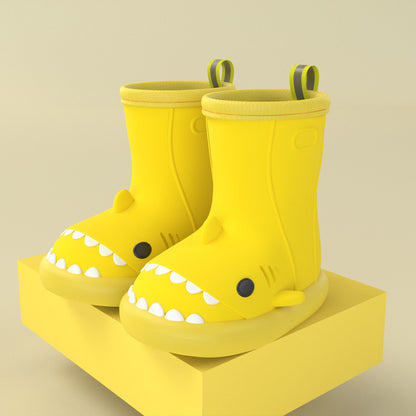 Shark Design Kids Rain Boots – Waterproof Rubber Shoes for Boys & Girls