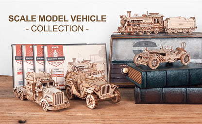 Robotime 3D Wooden Puzzle Steam Train – DIY Mechanical Prime Express Model Toy