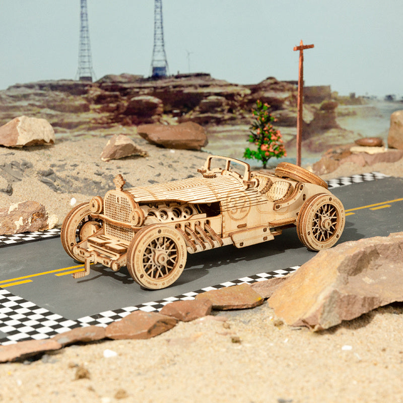 Robotime 3D Wooden Puzzle Steam Train – DIY Mechanical Prime Express Model Toy