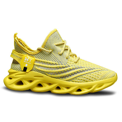 Unisex Flyknit Breathable Casual Sneakers – Lightweight Mesh Running Shoes