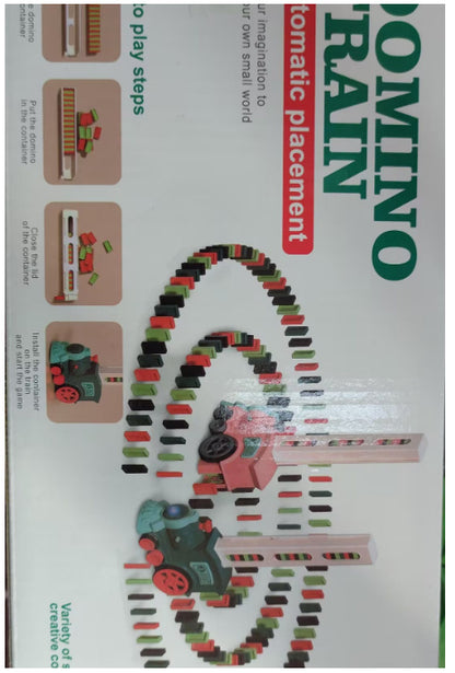 Domino Train Toy – Automatic Electric Domino Laying Puzzle Car for Kids