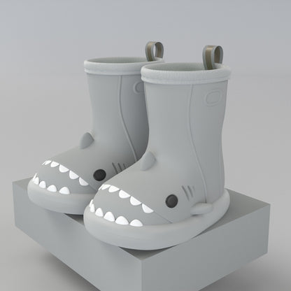 Shark Design Kids Rain Boots – Waterproof Rubber Shoes for Boys & Girls