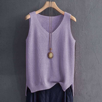 Loose Vest Women's Summer Knitted Bottoming Shirt T-shirt Inner Wear Blouse