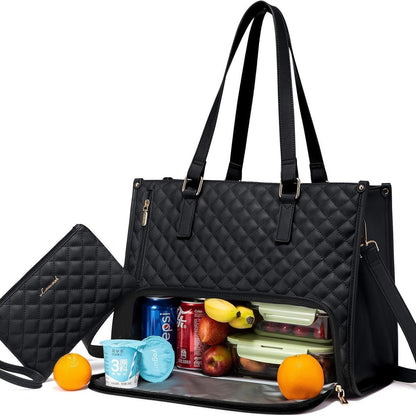 Women’s Insulated Tote Bag – Fashion Lunch Bag & Laptop Handbag