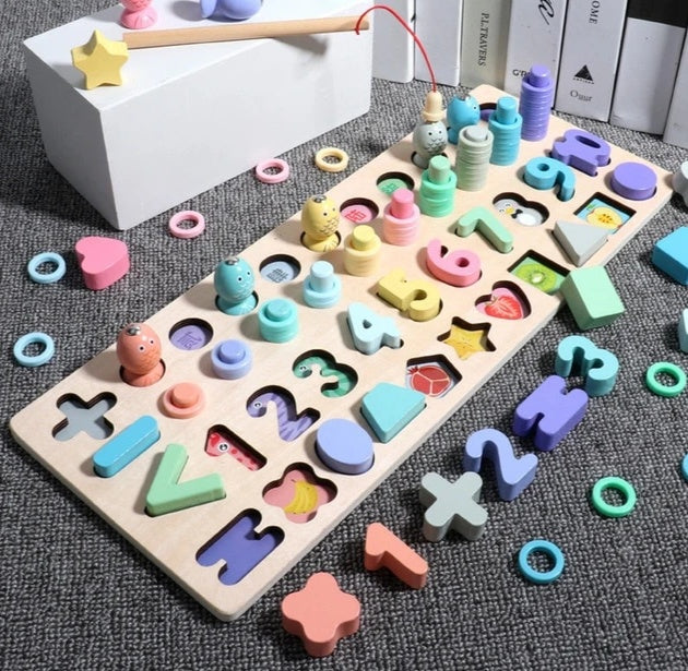 3D Alphabet & Number Puzzle Board – Montessori Early Learning Toy for Kids