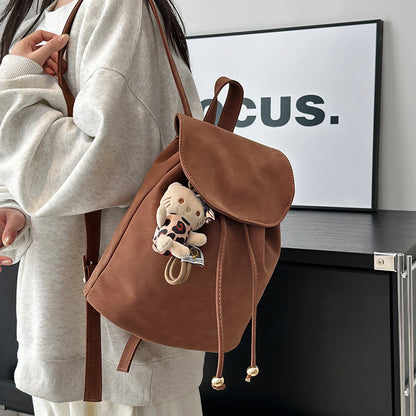 Retro Fashion Casual Women’s Backpack – Soft PU Leather Shoulder Bag