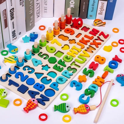 3D Alphabet & Number Puzzle Board – Montessori Early Learning Toy for Kids