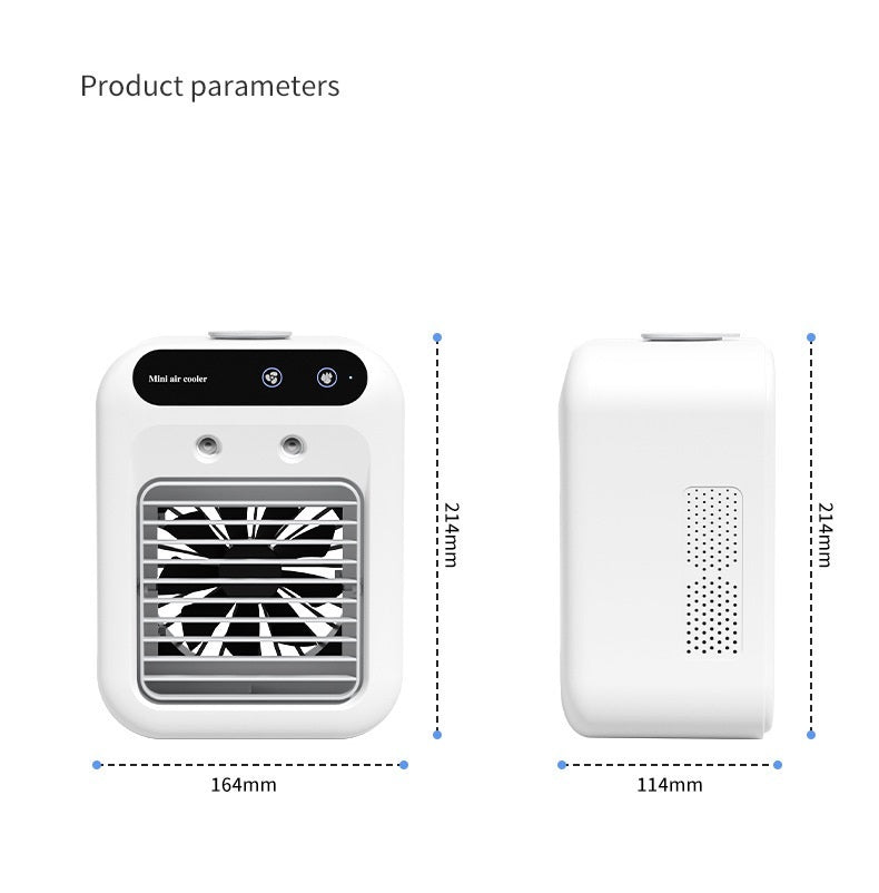Portable Mini Air Conditioner – Air Cooler Fan & Humidifier for Room, Office & Car