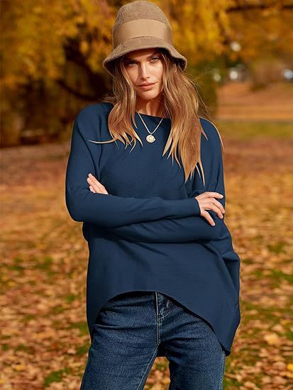 Women’s Long-Sleeved Loose Casual T-Shirt – Oversized Fall & Winter Top