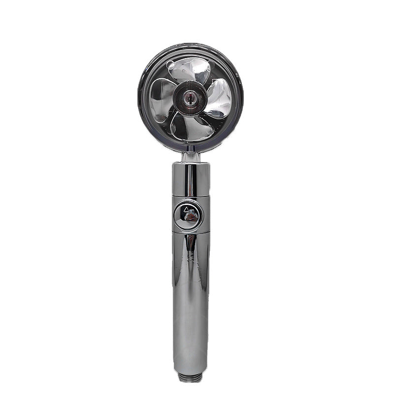 360° Rotating High Pressure Shower Head with Fan – Water Saving Spa Spray Nozzle