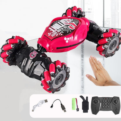 Gesture Sensing RC Transforming Car – 360° Twisting Drift Remote Control Stunt Vehicle with Wrist Watch Control