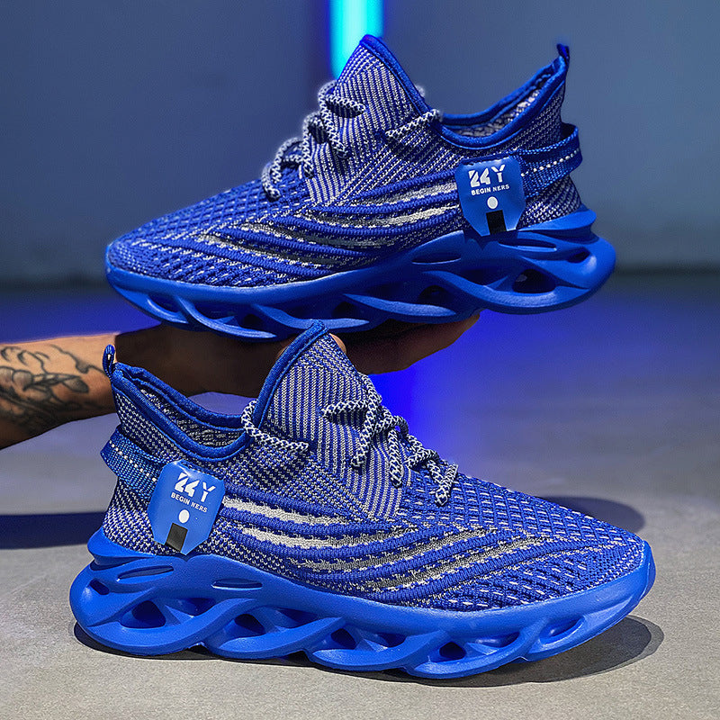 Unisex Flyknit Breathable Casual Sneakers – Lightweight Mesh Running Shoes