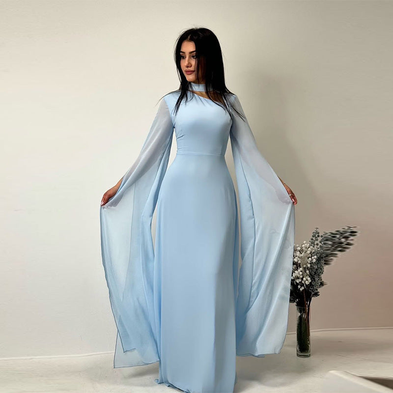 Women’s Slim-Fit Long Sleeve Maxi Dress – Elegant Bodycon Evening Party Wear