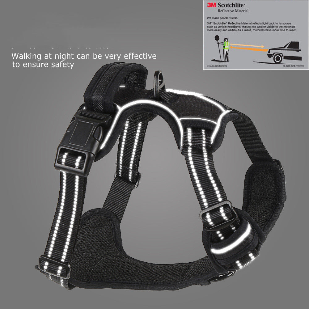 No-Pull Reflective Dog Harness – Breathable Adjustable Pet Vest